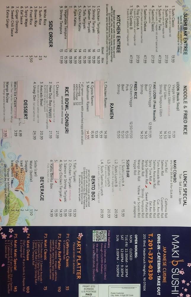 Maki sushi Menu image 1